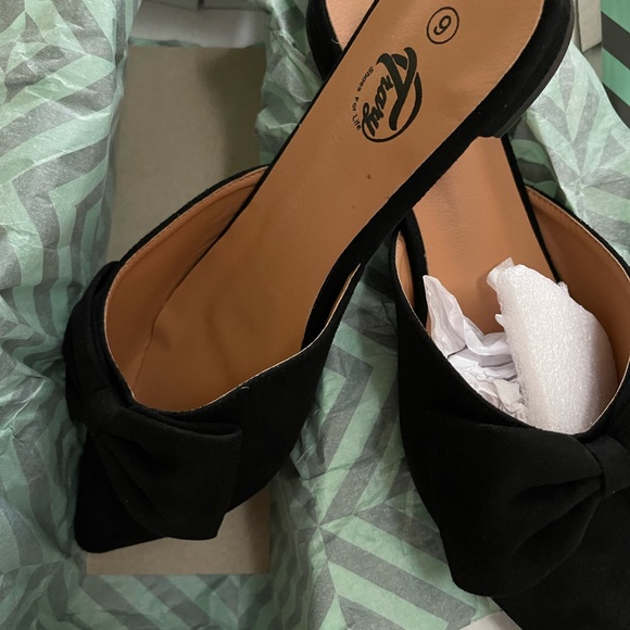 Trary Mule Bow Pointed Toe Backless - Picture 1 of 3